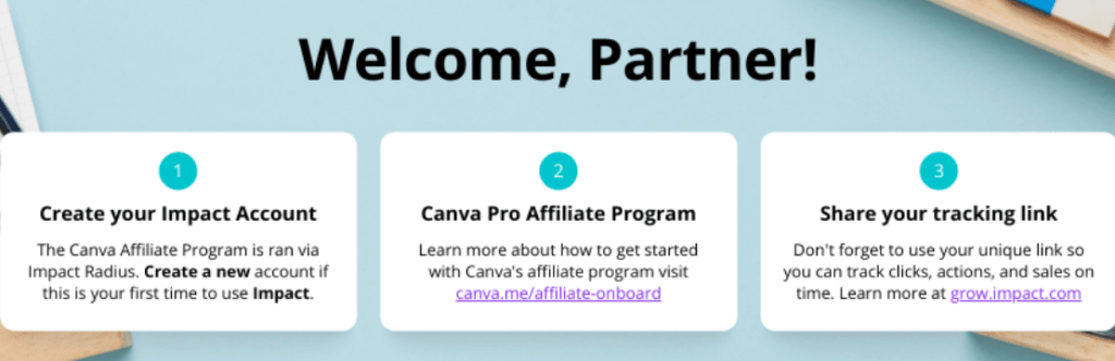 How it works on Impact and Canva